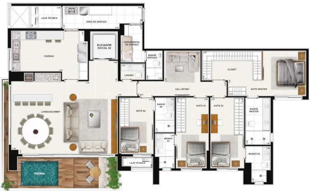 Apartamento, 4 quartos, 270 m² - Foto 13