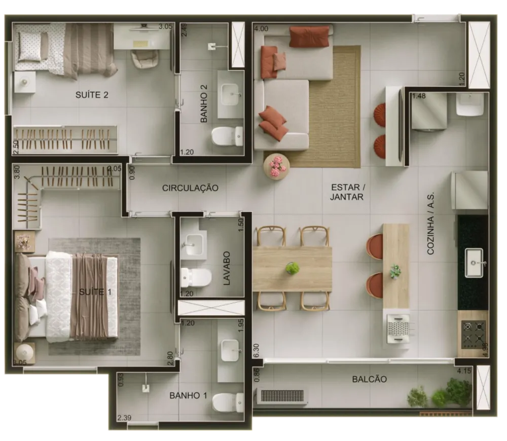Apartamento, 1 quarto, 43 m² - Foto 16