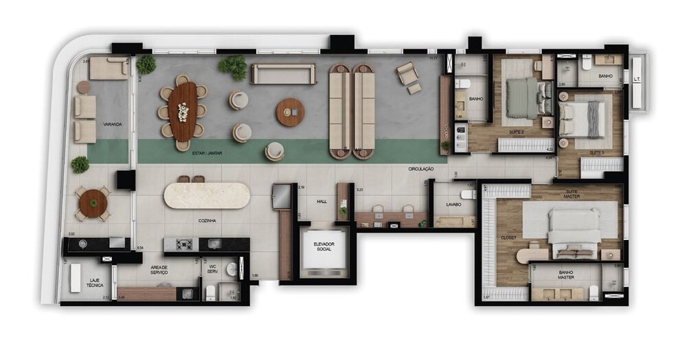 Apartamento, 4 quartos, 241 m² - Foto 2
