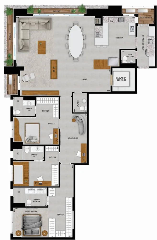 Apartamento, 3 quartos, 182 m² - Foto 19