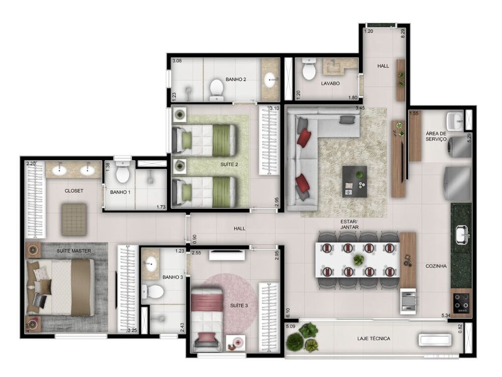 Apartamento, 3 quartos, 100 m² - Foto 7