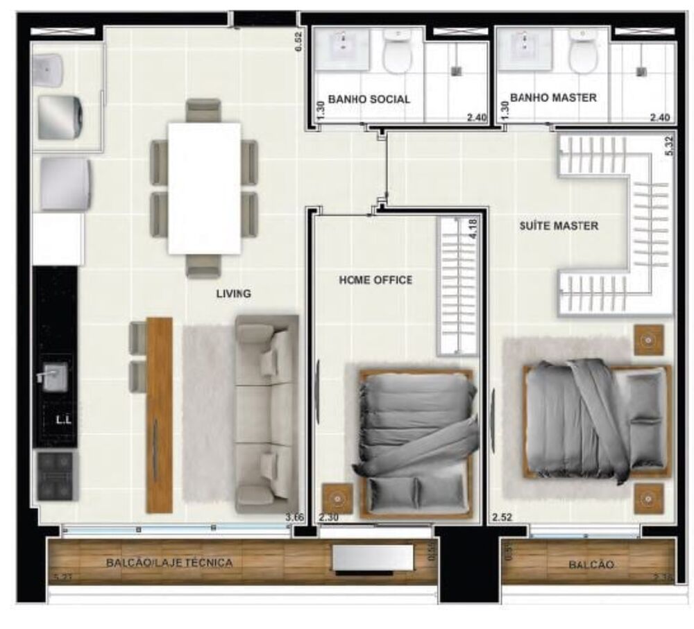 Apartamento, 2 quartos, 70 m² - Foto 26