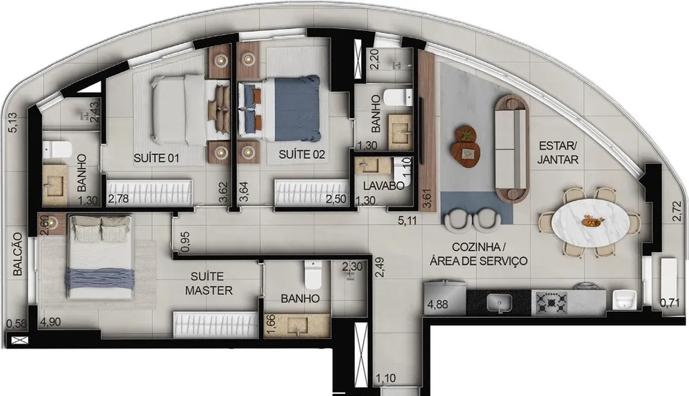 Apartamento, 1 quarto, 45 m² - Foto 4
