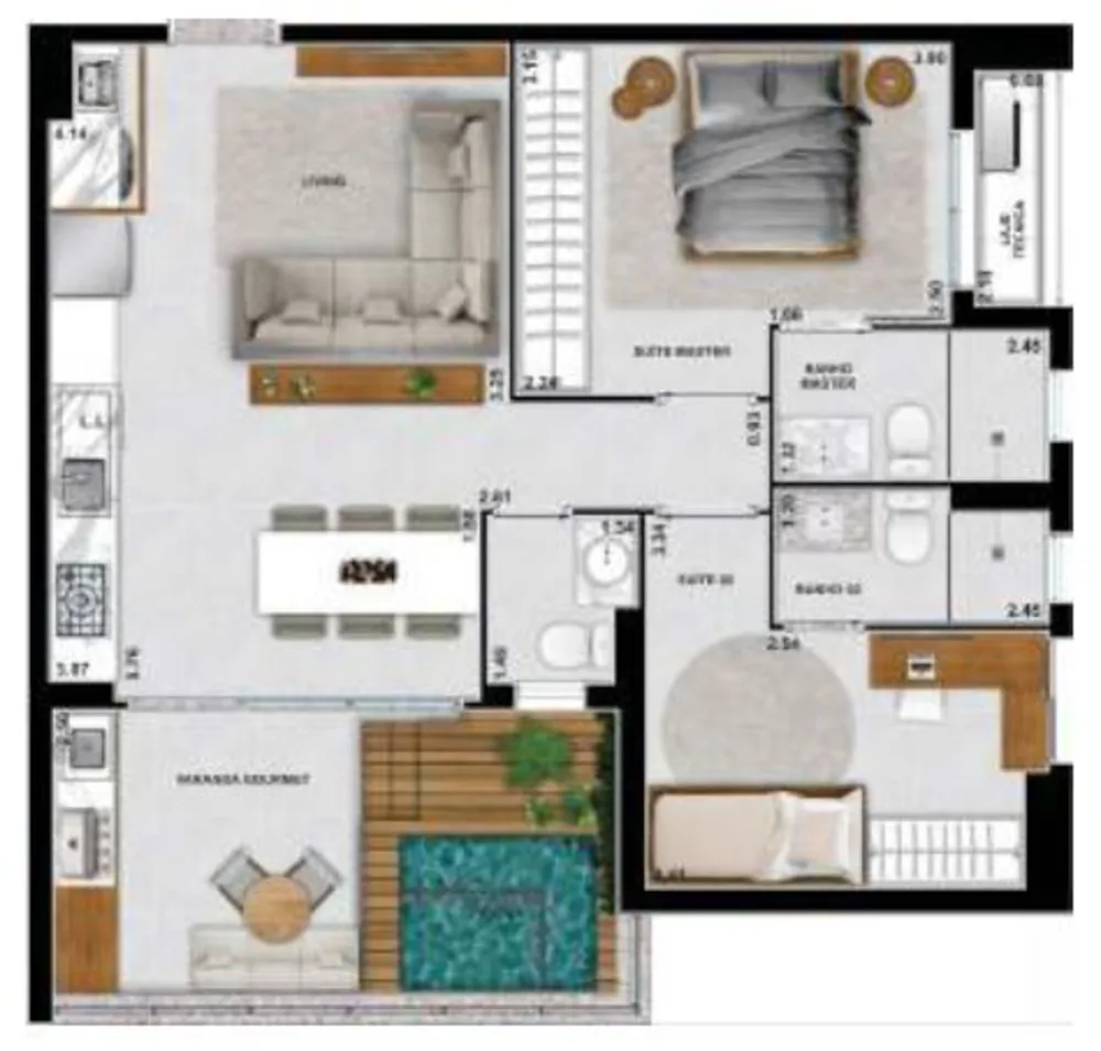 Apartamento, 1 quarto, 54 m² - Foto 4