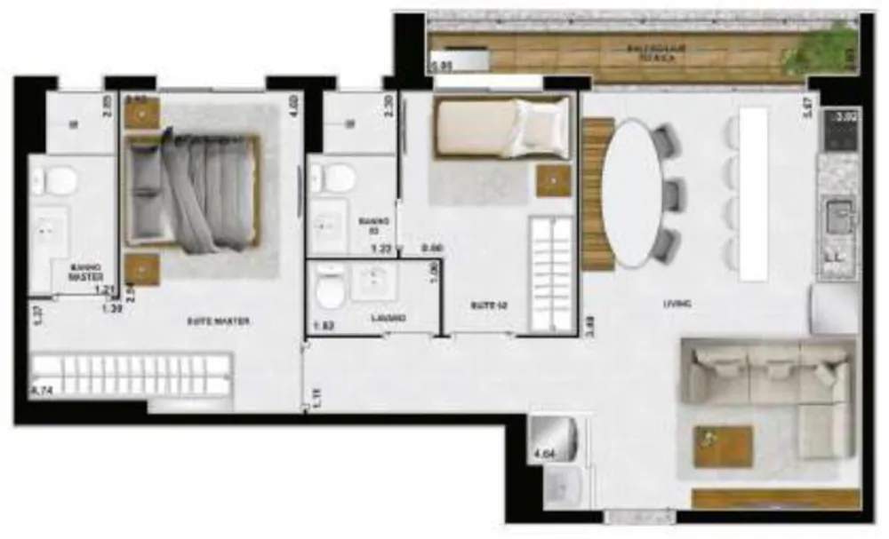 Apartamento, 1 quarto, 54 m² - Foto 12