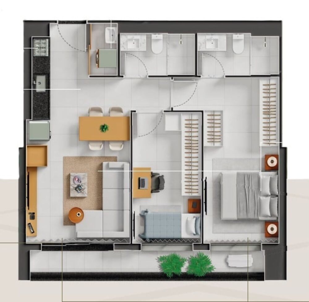 Apartamento, 2 quartos, 77 m² - Foto 1
