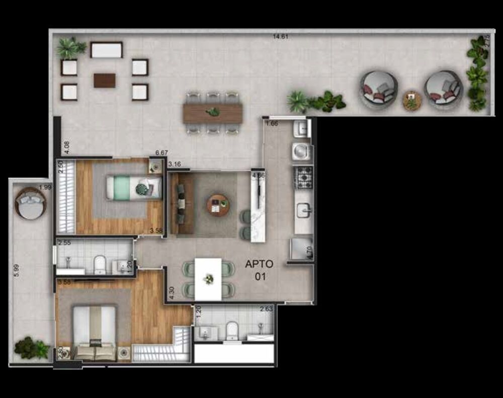 Apartamento, 2 quartos, 102 m² - Foto 4