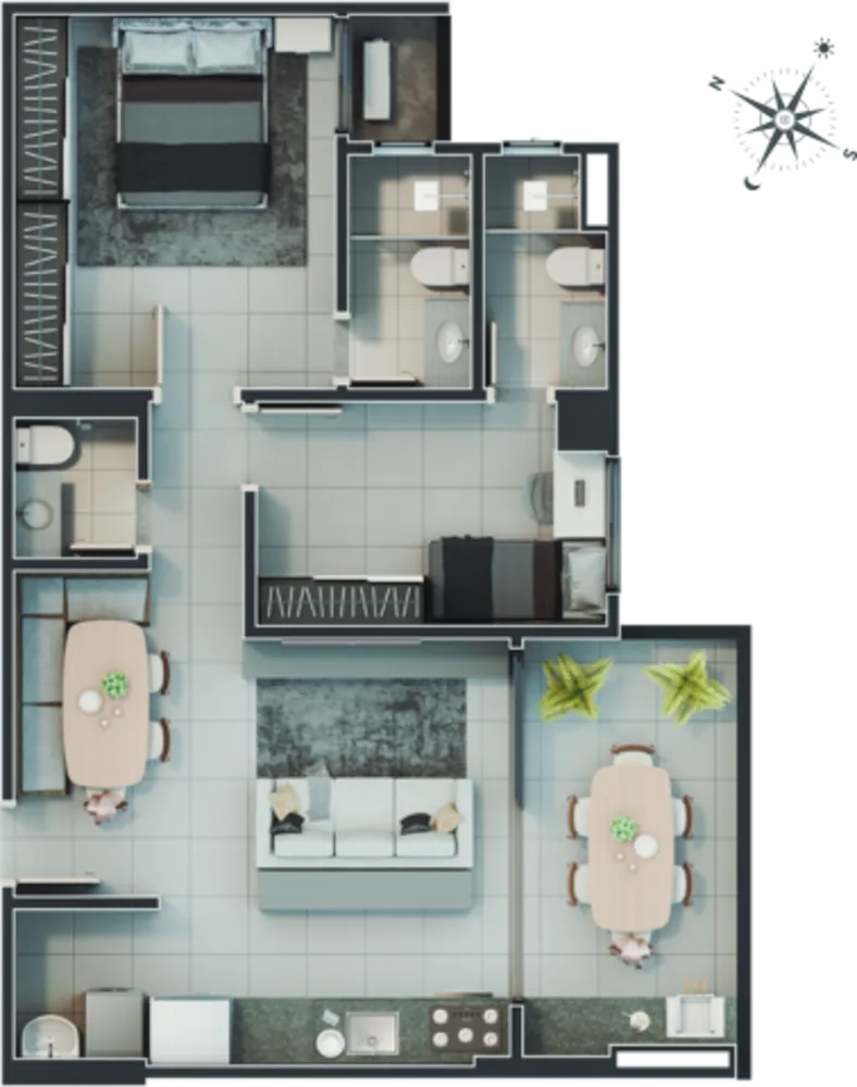 Apartamento, 3 quartos, 80 m² - Foto 2