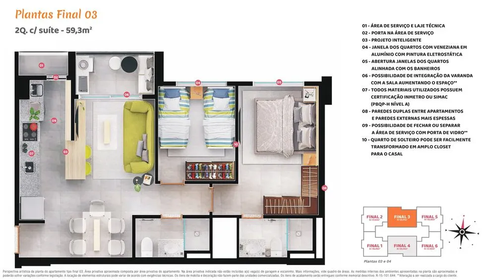 Apartamento, 2 quartos, 58 m² - Foto 15