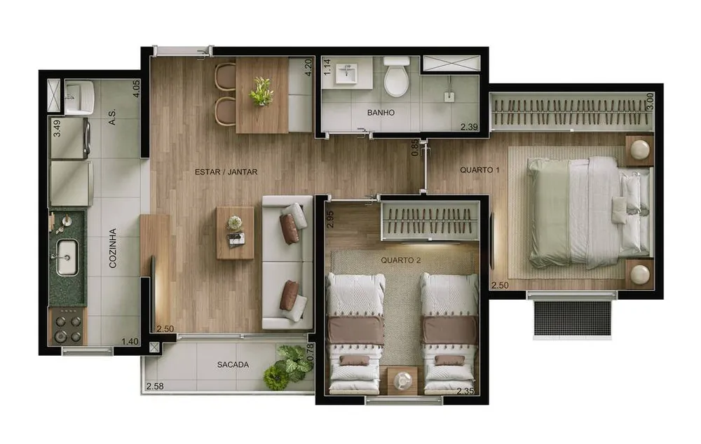 Apartamento, 3 quartos, 60 m² - Foto 14