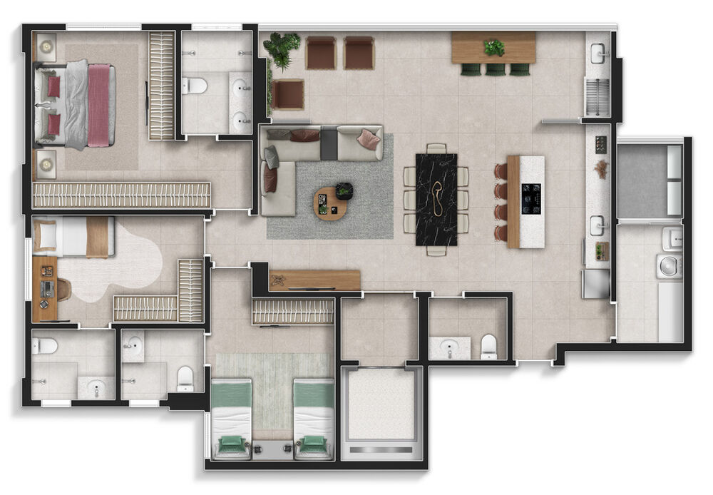 Apartamento à venda com 3 quartos, 164m² - Foto 6