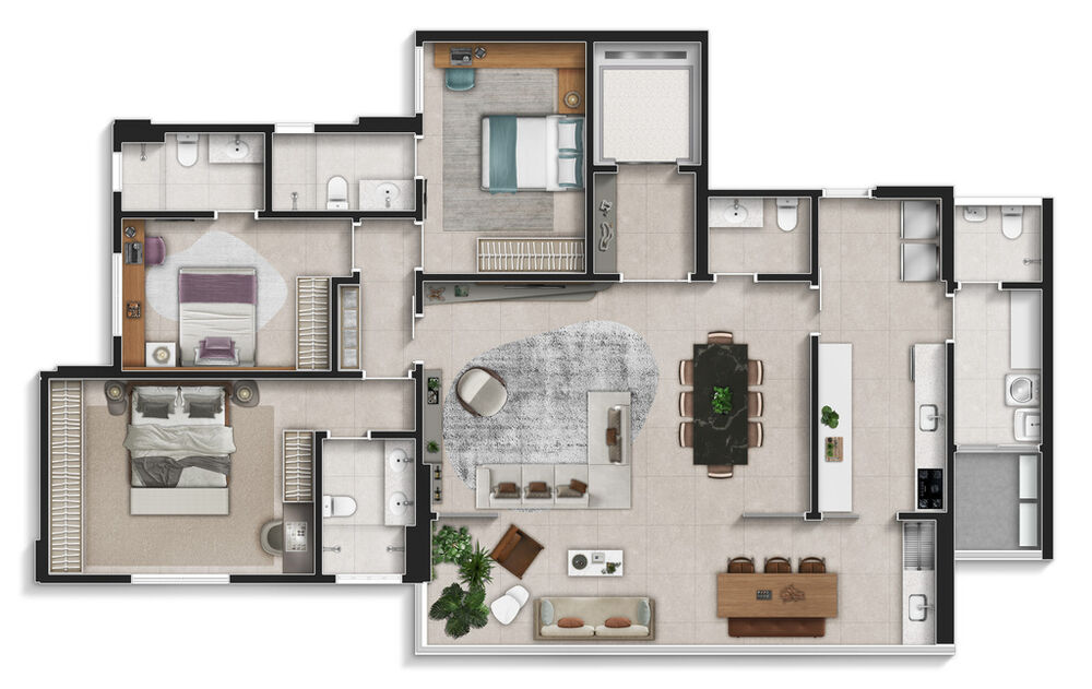 Apartamento à venda com 3 quartos, 164m² - Foto 8