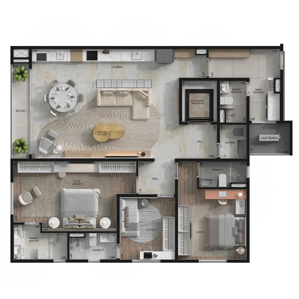 Apartamento, 3 quartos, 133 m² - Foto 3