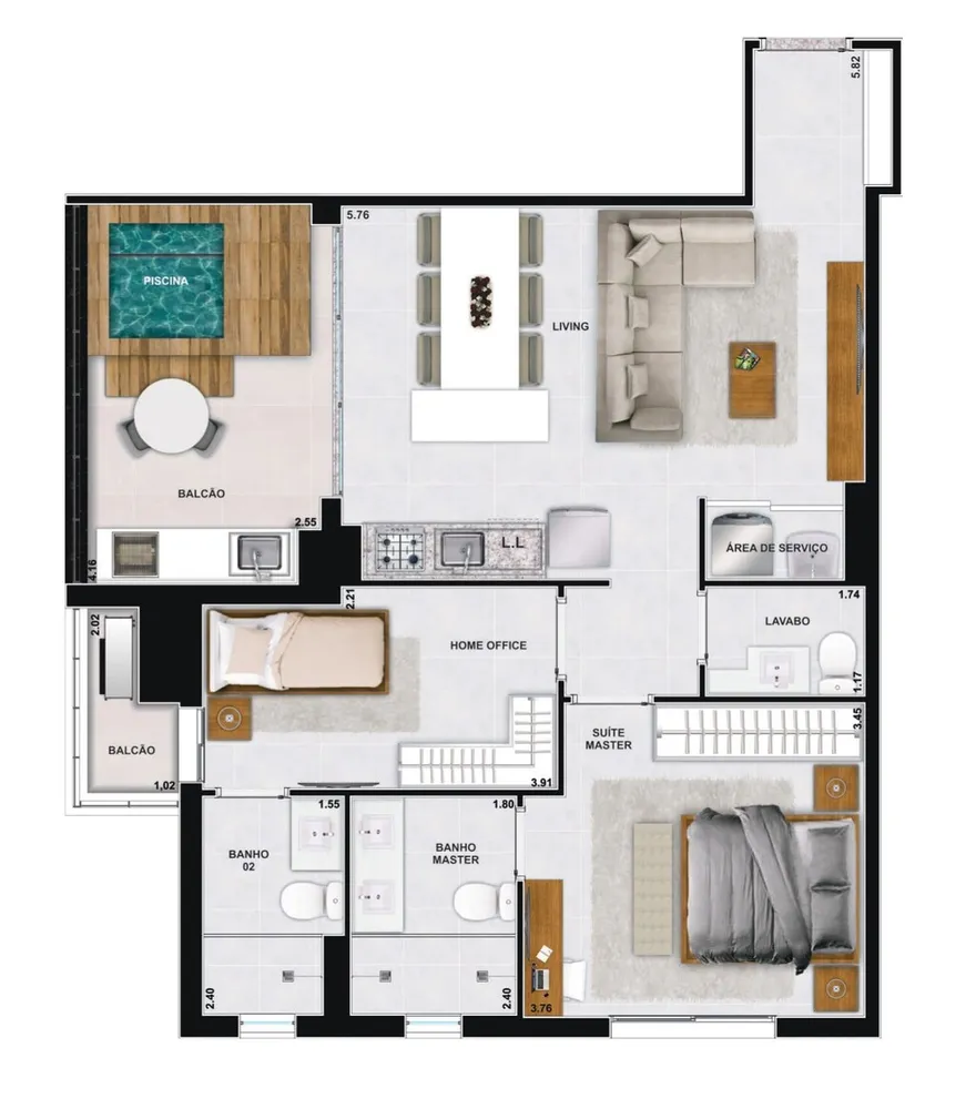 Apartamento, 3 quartos, 93 m² - Foto 11