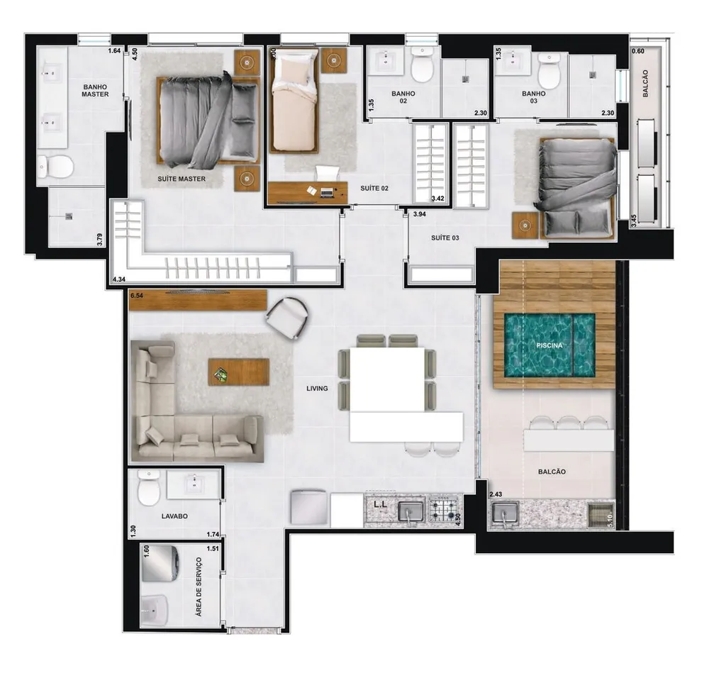 Apartamento, 3 quartos, 93 m² - Foto 14