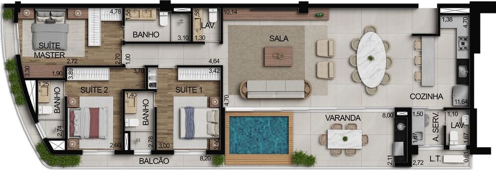 Apartamento à venda com 3 quartos, 141m² - Foto 31