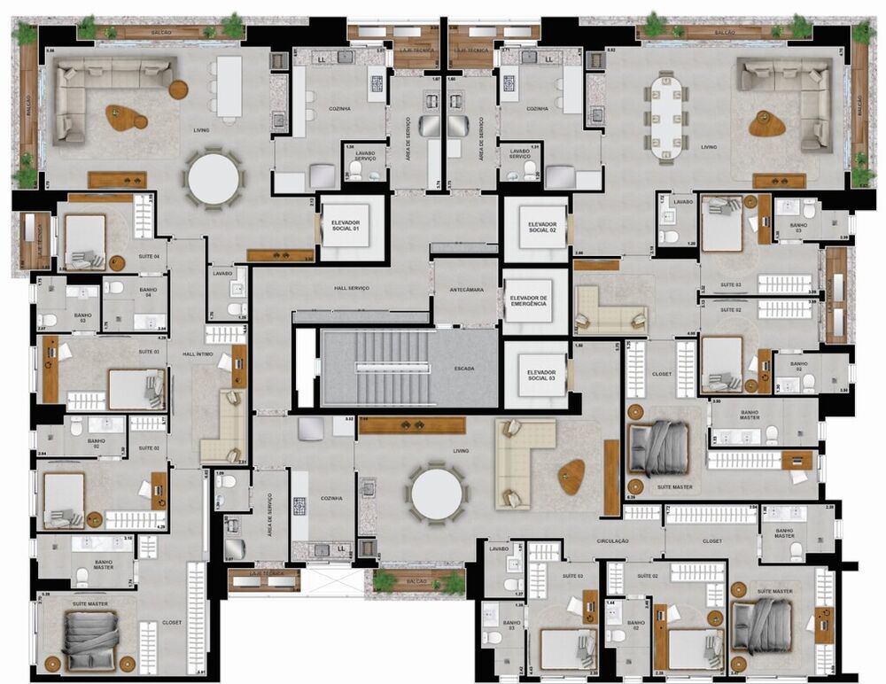 Apartamento, 3 quartos, 171 m² - Foto 3