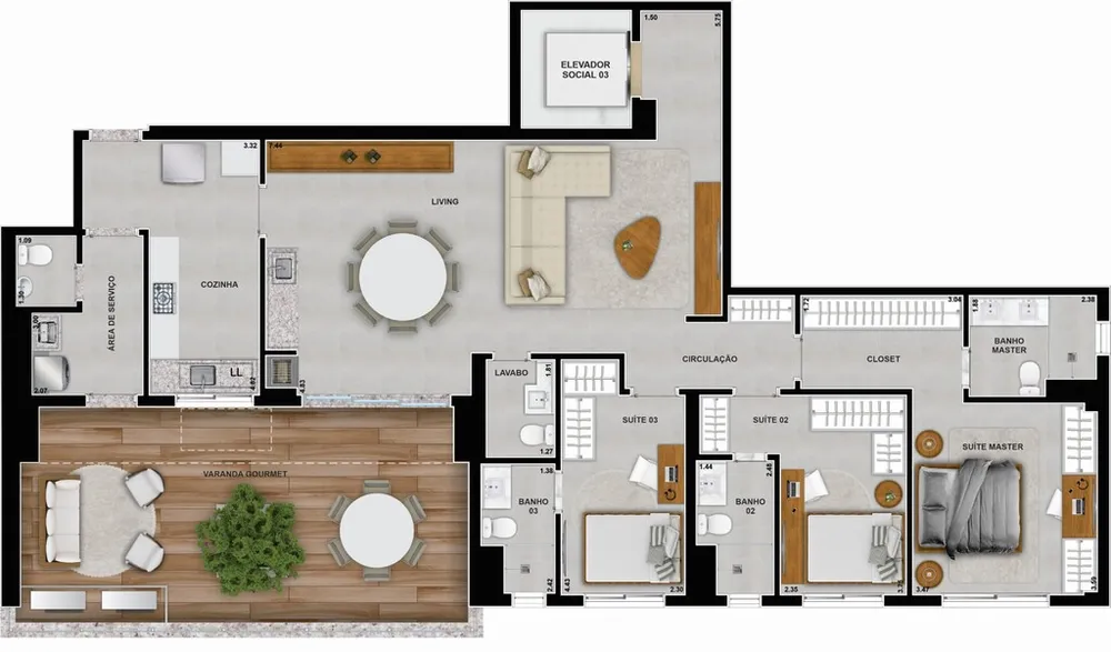 Apartamento, 3 quartos, 171 m² - Foto 15
