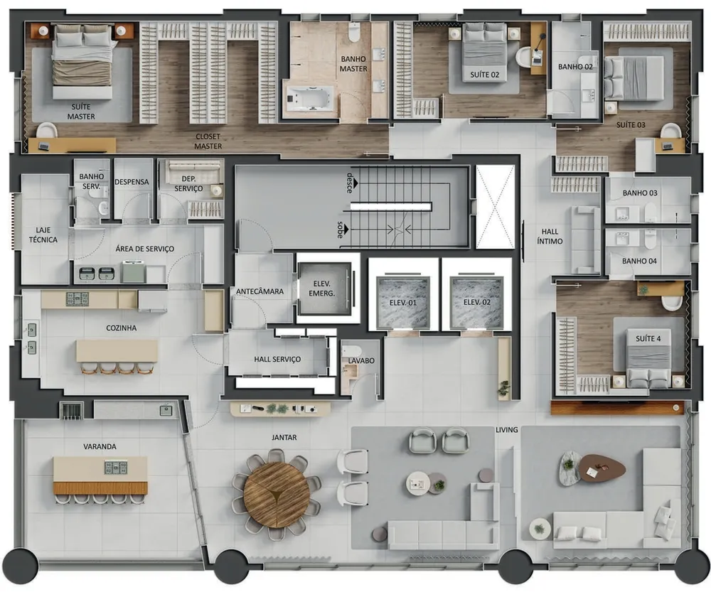 Apartamento, 4 quartos, 343 m² - Foto 43