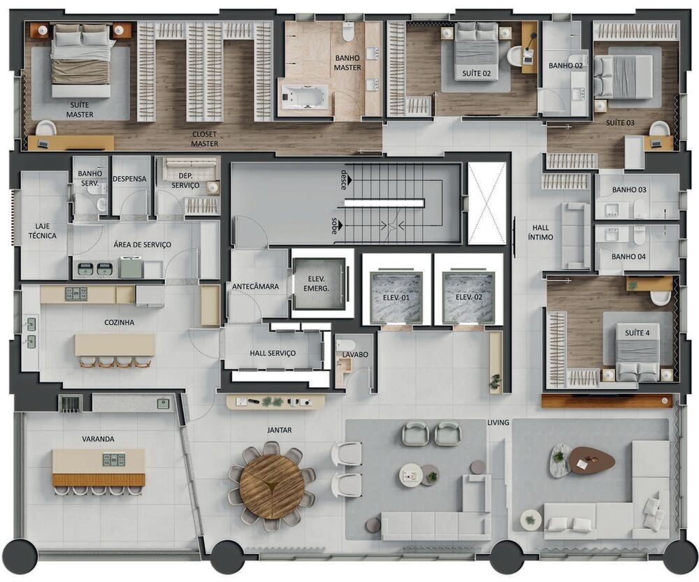 Apartamento, 4 quartos, 343 m² - Foto 30