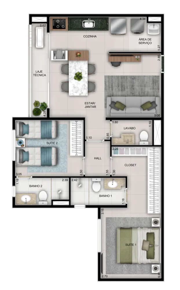 Apartamento, 2 quartos, 62 m² - Foto 15