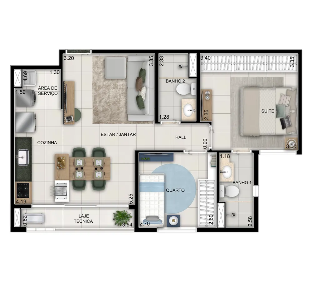 Apartamento, 2 quartos, 62 m² - Foto 8