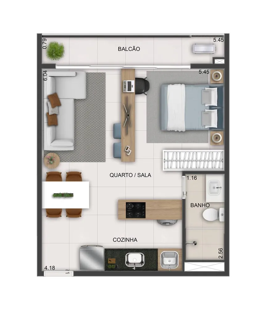 Apartamento, 1 quarto, 37 m² - Foto 15
