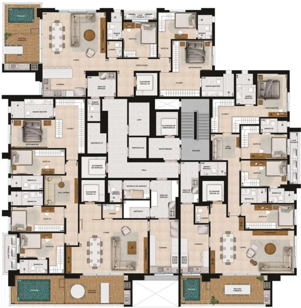 Apartamento, 4 quartos, 204 m² - Foto 10