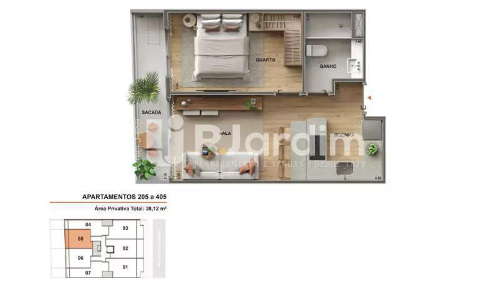 Apartamento, 1 quarto, 59 m² - Foto 6