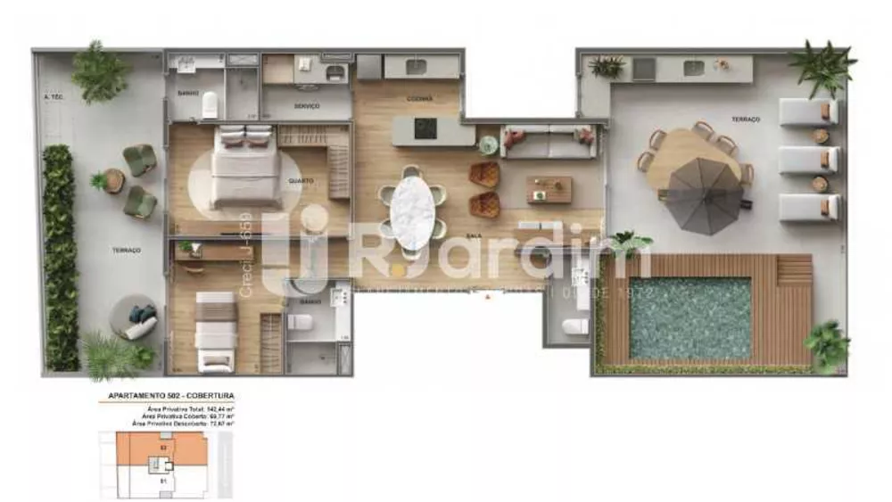 Cobertura, 2 quartos, 139 m² - Foto 23