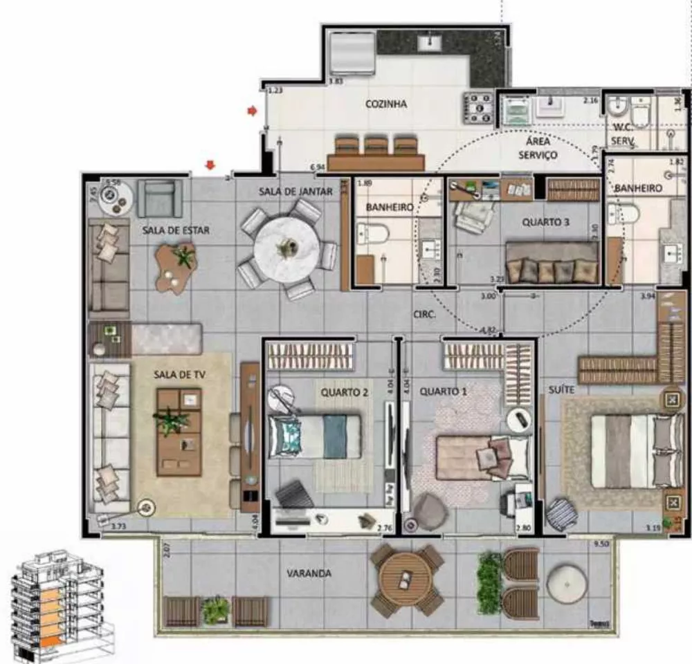 Apartamento, 4 quartos, 133 m² - Foto 24