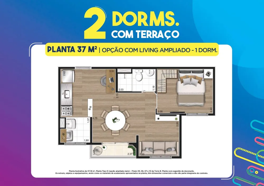 Apartamento, 2 quartos, 3744 m² - Foto 6