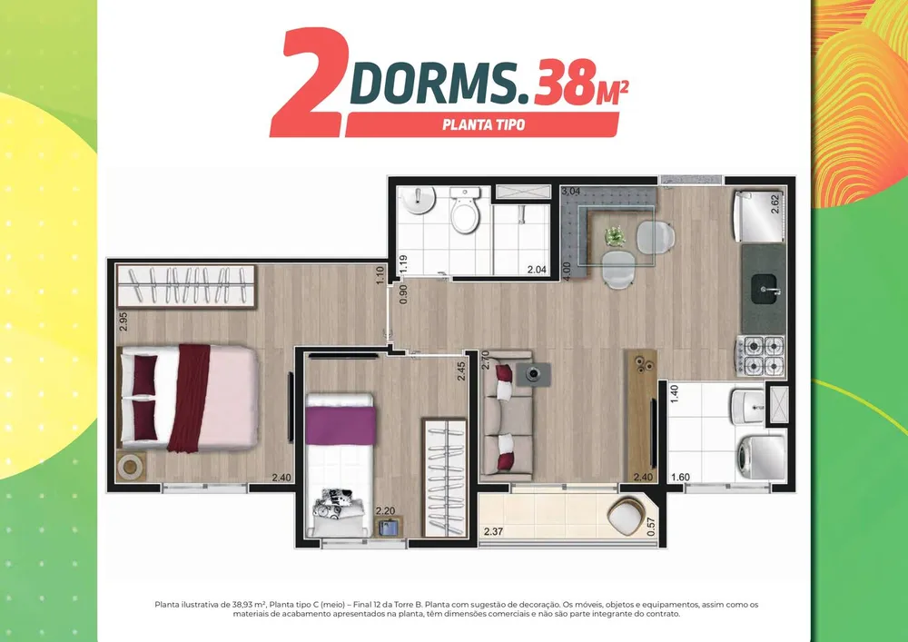 Apartamento, 2 quartos, 3738 m² - Foto 6