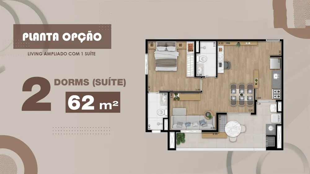 Apartamento, 2 quartos, 6264 m² - Foto 8