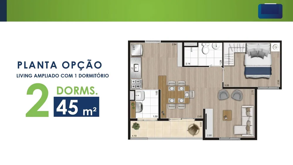 Apartamento, 2 quartos, 45 m² - Foto 6