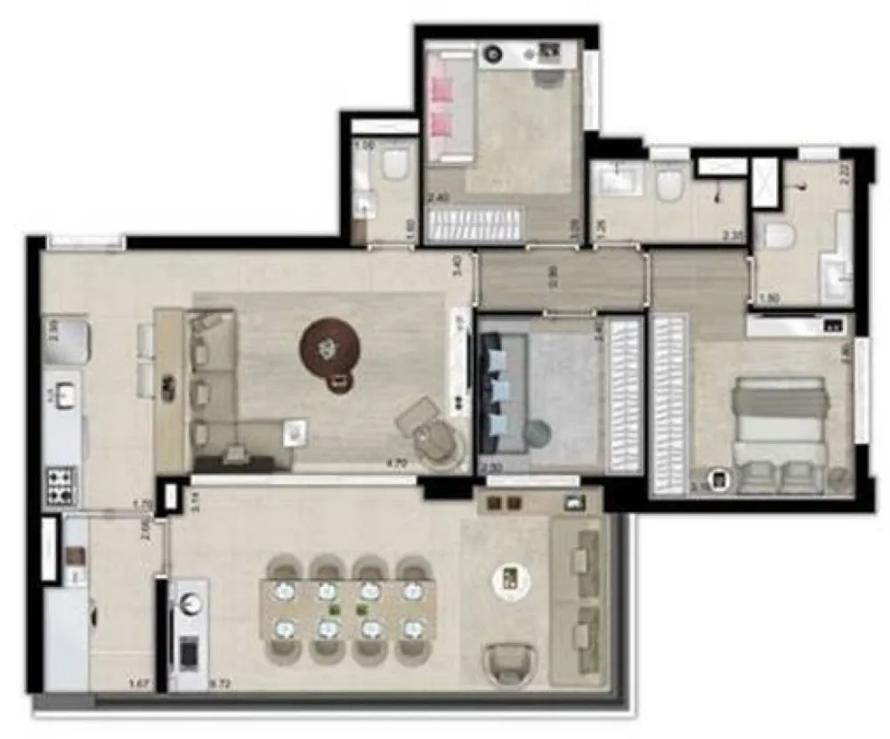 Apartamento, 3 quartos, 98 m² - Foto 8