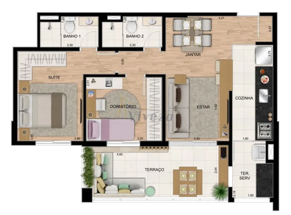 Apartamento, 2 quartos, 70 m² - Foto 8