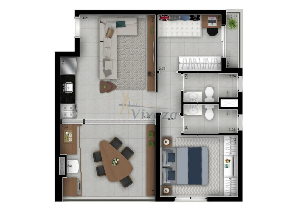 Apartamento, 2 quartos, 63 m² - Foto 7