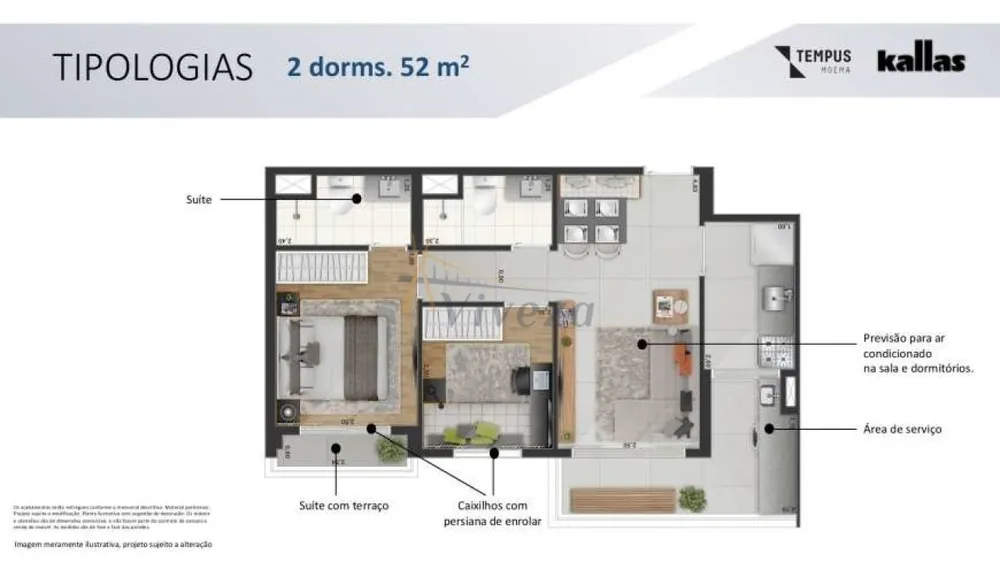 Apartamento, 2 quartos, 52 m² - Foto 8