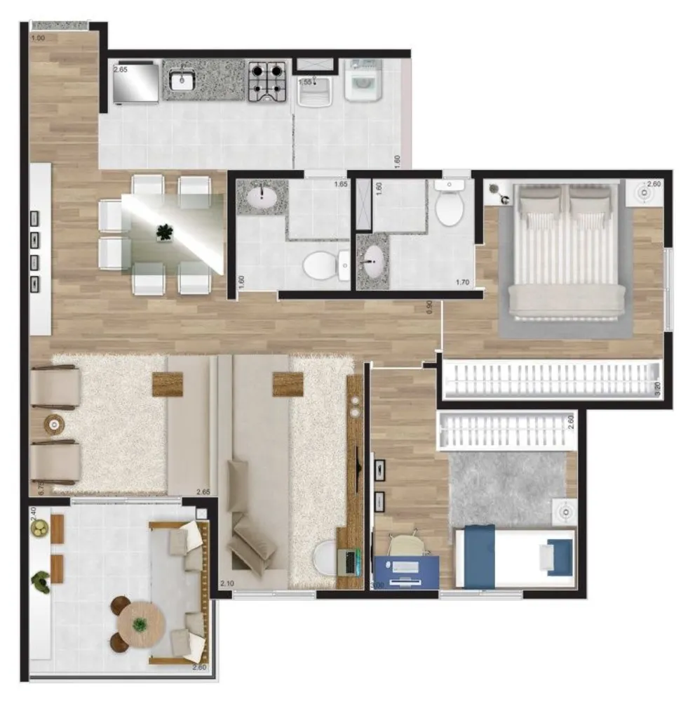 Apartamento, 2 quartos, 48 m² - Foto 8