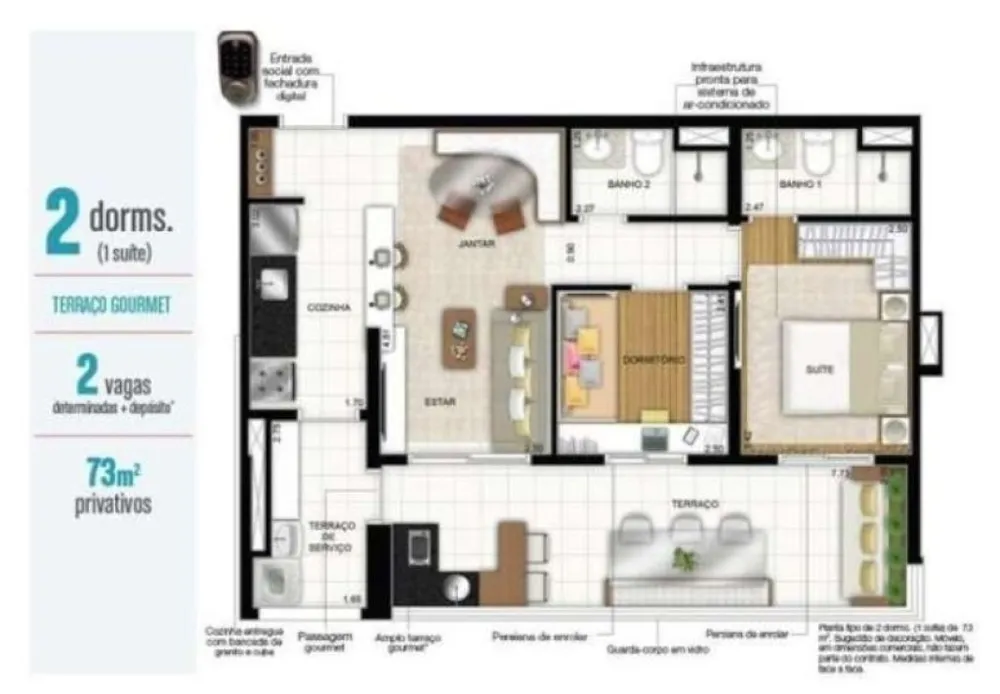 Apartamento, 2 quartos, 73 m² - Foto 5