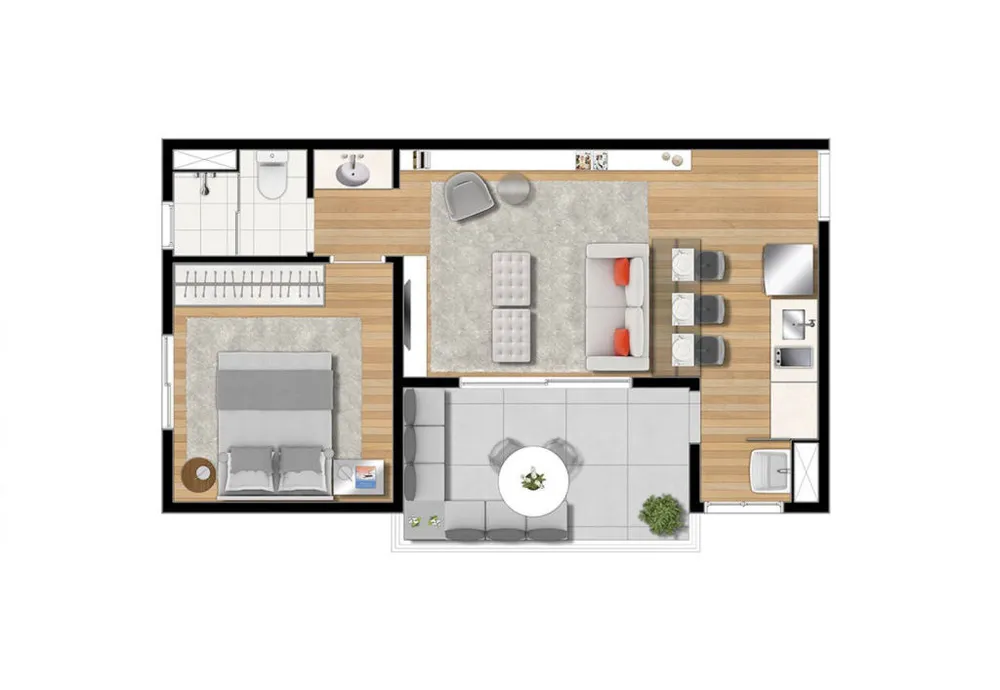 Apartamento, 1 quarto, 42 m² - Foto 6