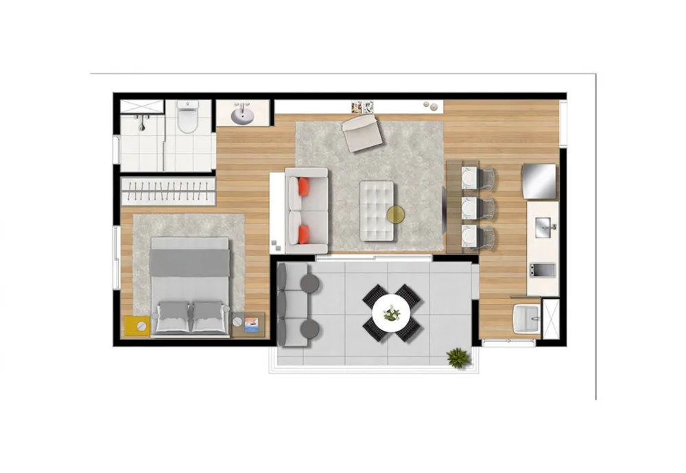Apartamento, 1 quarto, 42 m² - Foto 7
