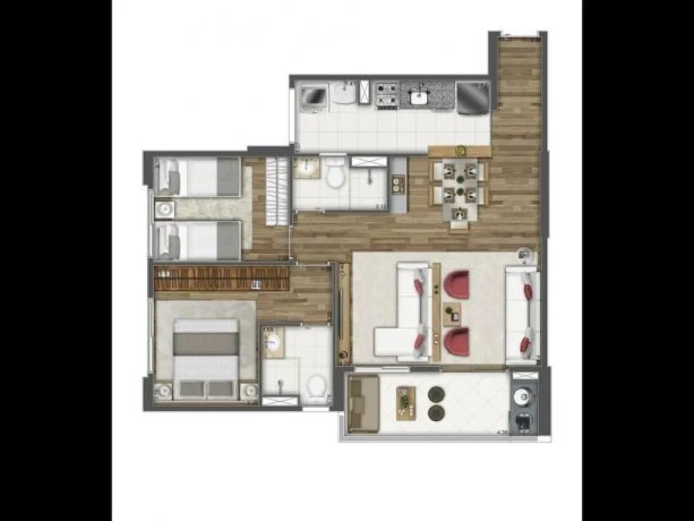 Apartamento, 2 quartos, 48 m² - Foto 8