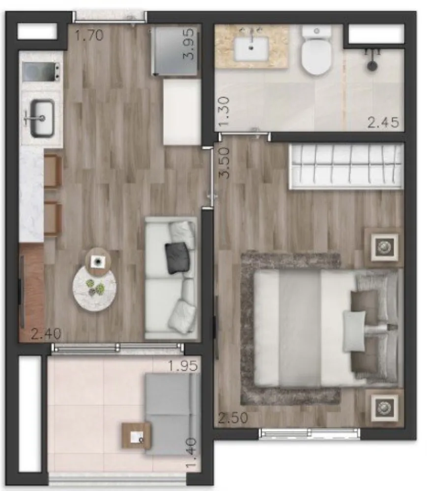 Apartamento, 2 quartos, 45 m² - Foto 10