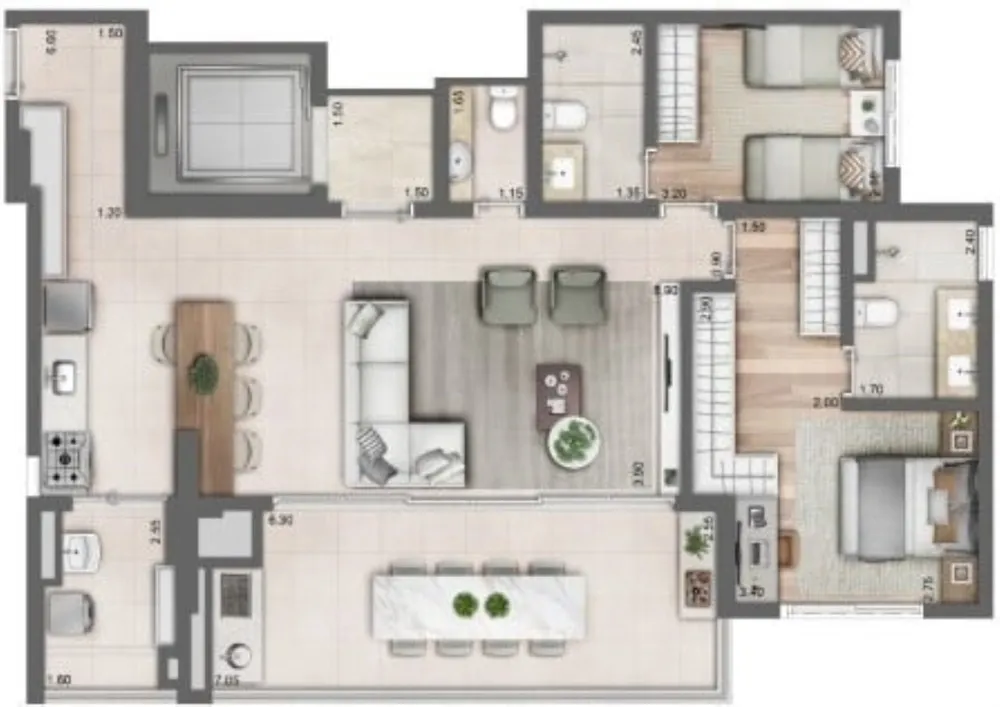 Apartamento, 2 quartos, 45 m² - Foto 10