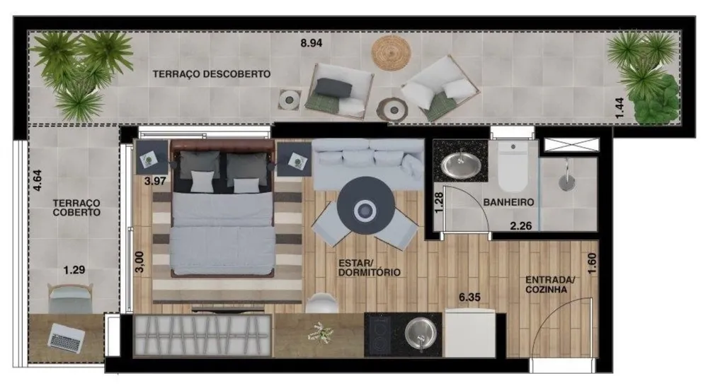Apartamento, 1 quarto, 26 m² - Foto 11