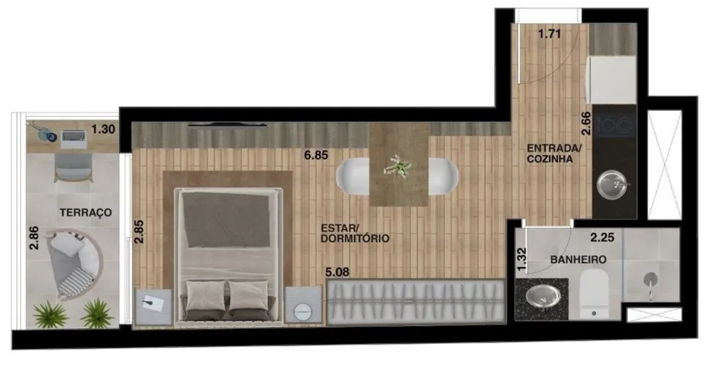 Apartamento, 1 quarto, 26 m² - Foto 4