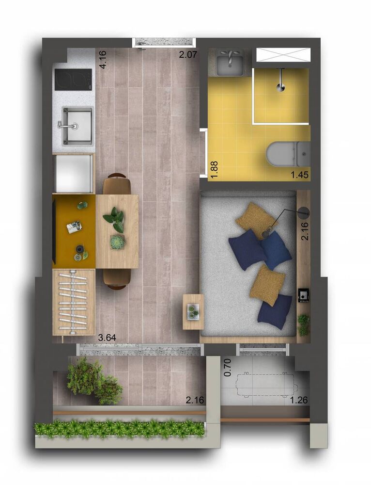 Apartamento, 1 quarto, 21 m² - Foto 15