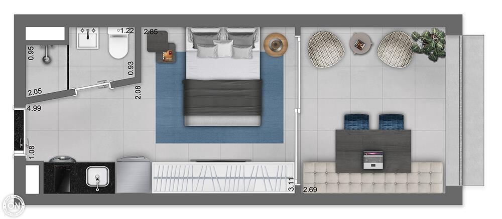 Apartamento, 1 quarto, 50 m² - Foto 24
